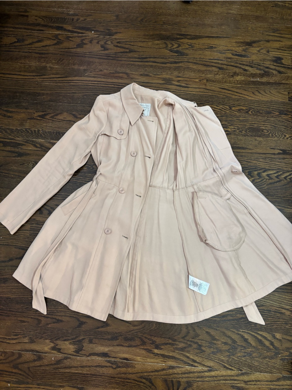 Guess Women's Trench Coat Blush Nude Soft - Picture 8 of 9